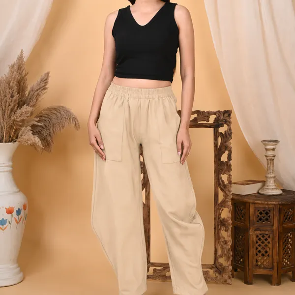Premium_Women_Cotton_Solid_Balloon_Fit_Pants_Beige