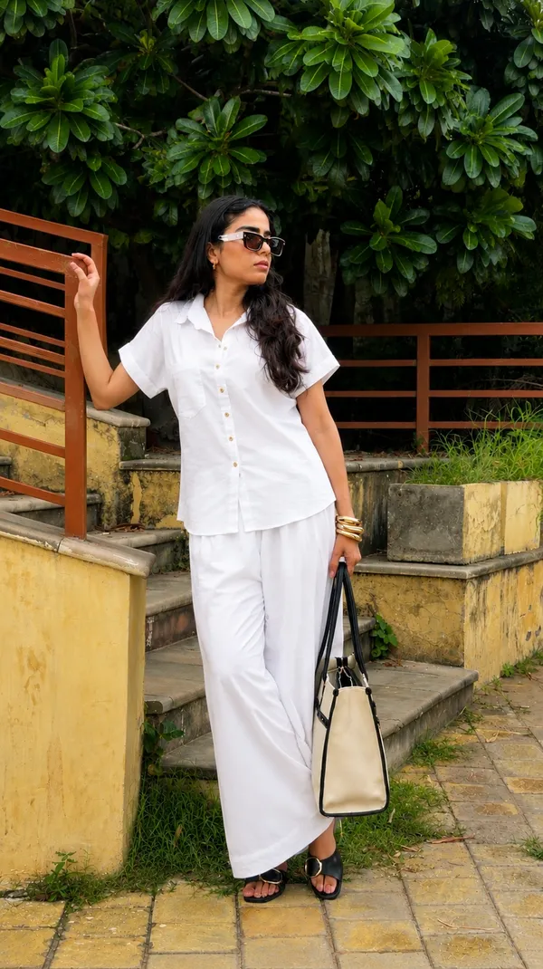 Womens_Shoulder_Down_Cotton_Slub_Solid_Casual_Shirt_White