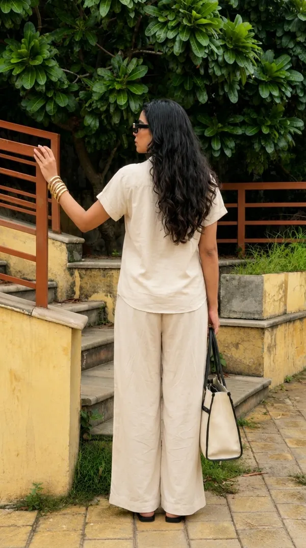 Womens_Shoulder_Down_Cotton_Slub_Solid_Casual_Shirt_Beige