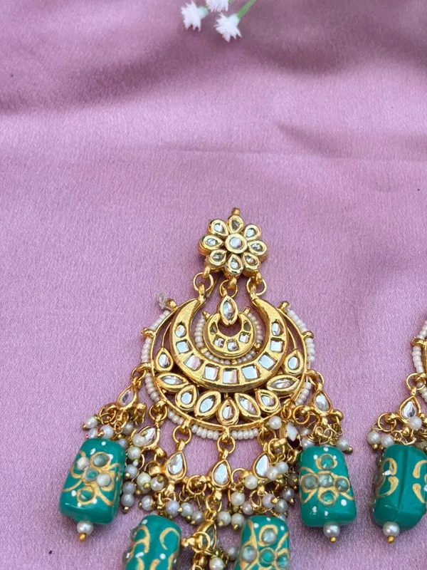 Handcrafted_White_Meenakari_And_Kundan_Chandbali_Earrings