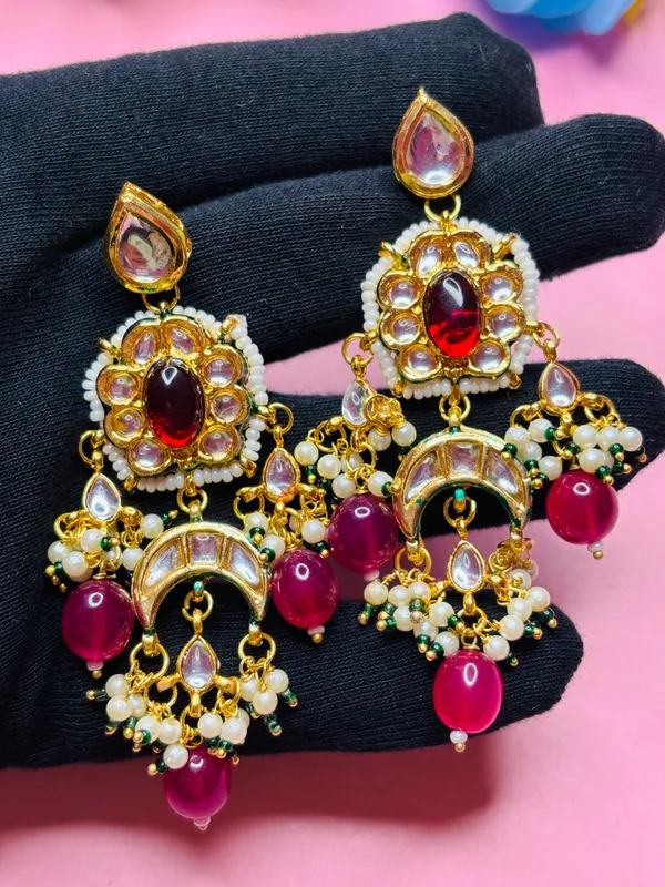 Gold_Tone_Kundan_Jhumka_Earrings_For_Women