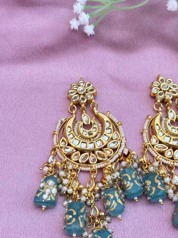Handcrafted_White_Meenakari_And_Kundan_Chandbali_Earrings