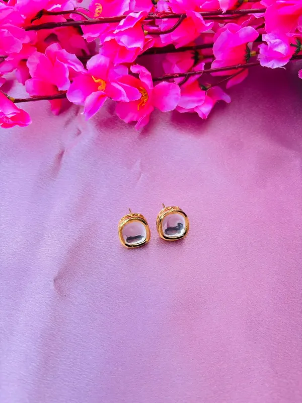 Gold_Tone_Abstract_Resin_Stud_Earrings_For_Women