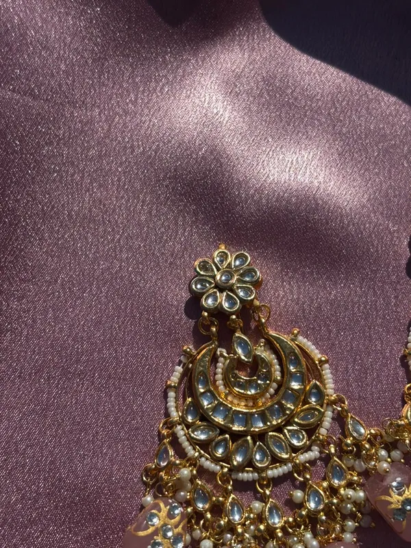 Handcrafted_White_Meenakari_And_Kundan_Chandbali_Earrings