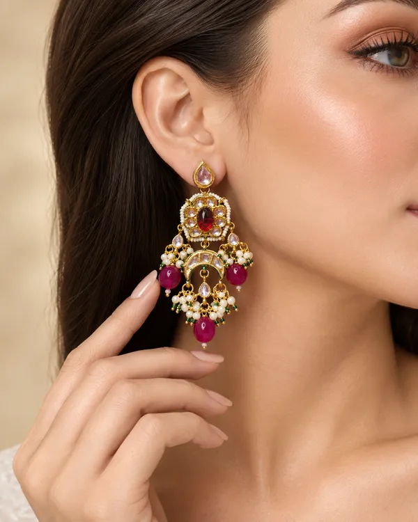 Gold_Tone_Kundan_Jhumka_Earrings_For_Women