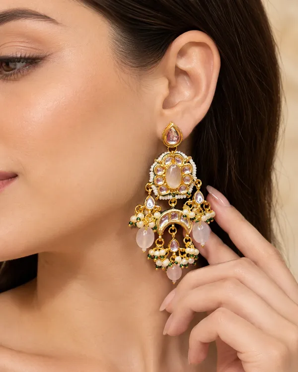 White_Kundan_Chandbali_Earrings