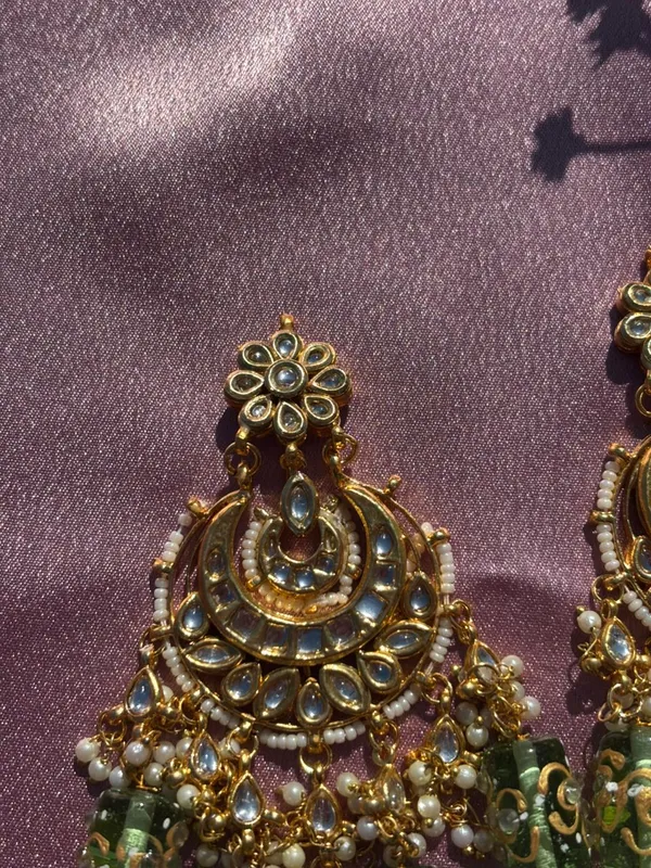 Handcrafted_White_Meenakari_And_Kundan_Chandbali_Earrings