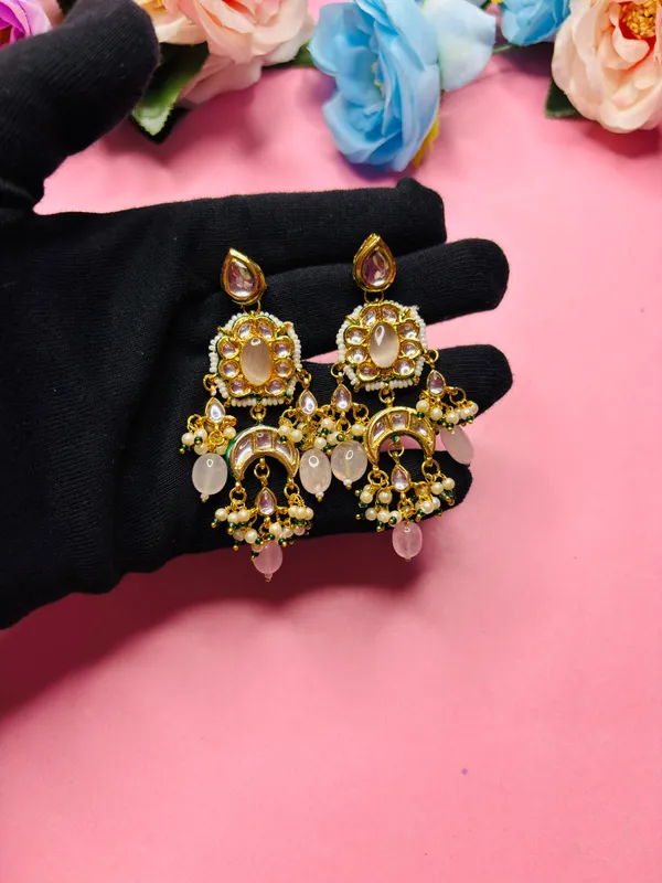 White_Kundan_Chandbali_Earrings