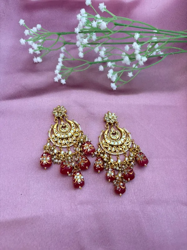 Handcrafted_White_Meenakari_And_Kundan_Chandbali_Earrings