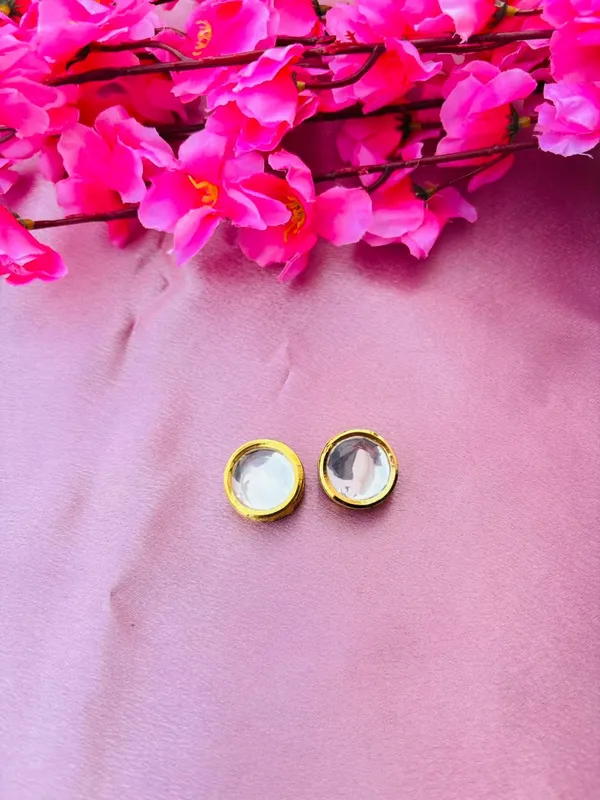Gold_Tone_Round_Stud_Earrings_for_Women