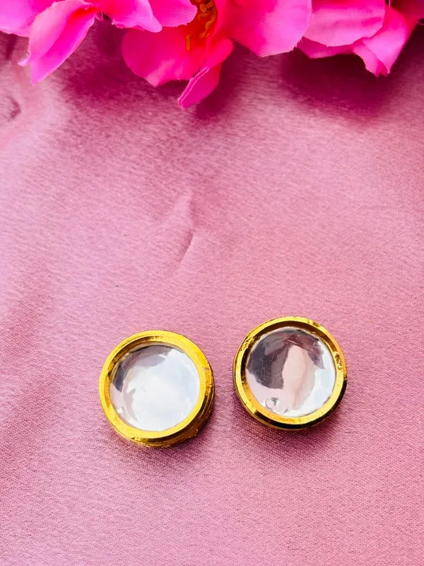 Gold_Tone_Round_Stud_Earrings_for_Women