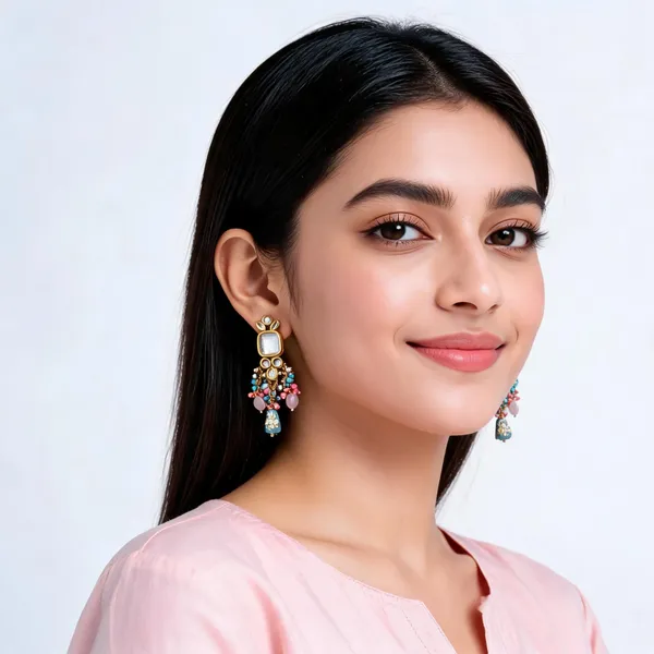 Handcrafted_Kundan_And_Blue_Beaded_Dangle_Earrings