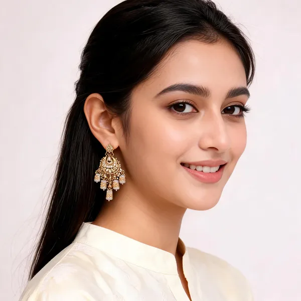 Handcrafted_White_Meenakari_And_Kundan_Chandbali_Earrings