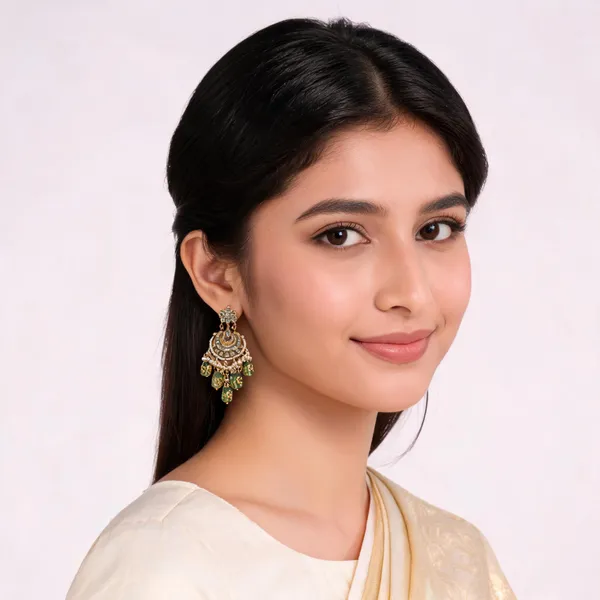 Handcrafted_White_Meenakari_And_Kundan_Chandbali_Earrings
