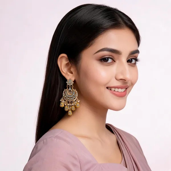Handcrafted_White_Meenakari_And_Kundan_Chandbali_Earrings