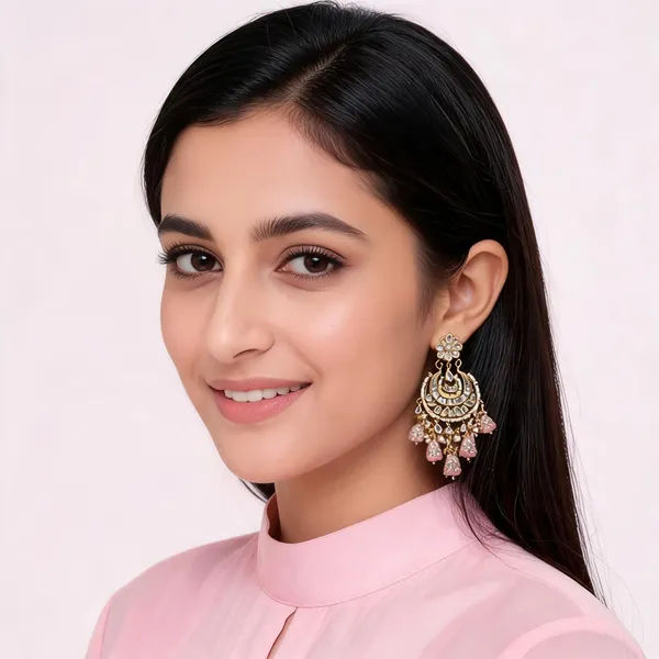 Handcrafted_White_Meenakari_And_Kundan_Chandbali_Earrings