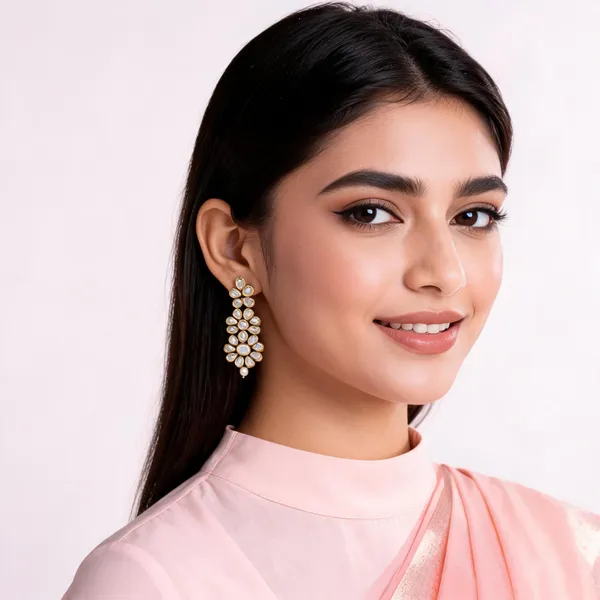 Elegant_Floral_Kundan_And_Pearl_Drop_Earrings