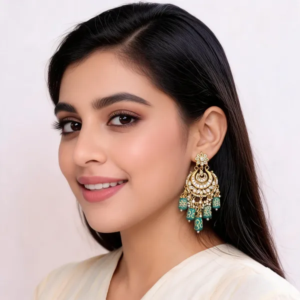 Handcrafted_White_Meenakari_And_Kundan_Chandbali_Earrings