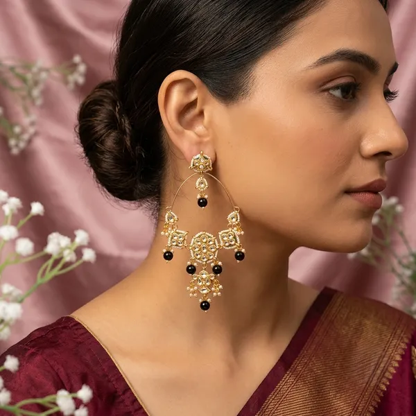 Gold_Tone_Kundan_Style_Bridal_Earrings_For_Women