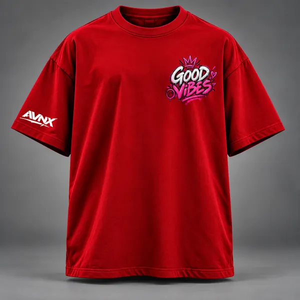 Red_Good_Vibes_Girl_Oversized_T-Shirt_Unisex