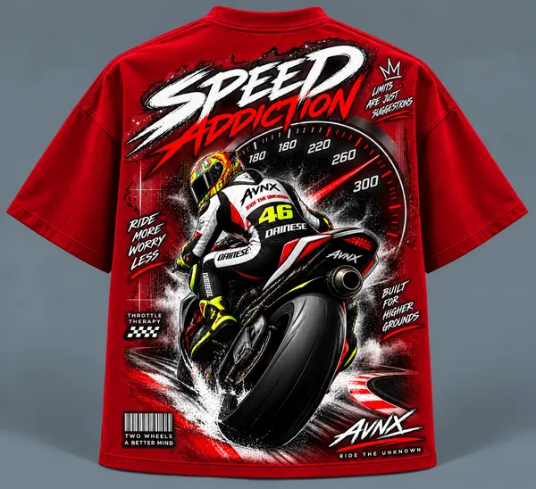 Red_Speed_Addiction_Oversized_T-Shirt_Unisex