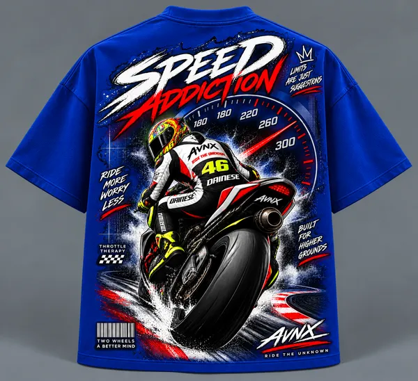 Royal_Blue_Speed_Addiction_Oversized_T-Shirt_Unisex