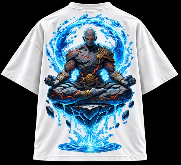 White_Elemental_Monk_Oversized_T-Shirt_Unisex