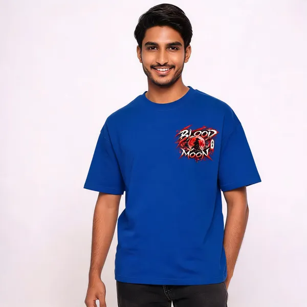 Royal_Blue_Blood_Moon_Oversized_T-Shirt_Unisex