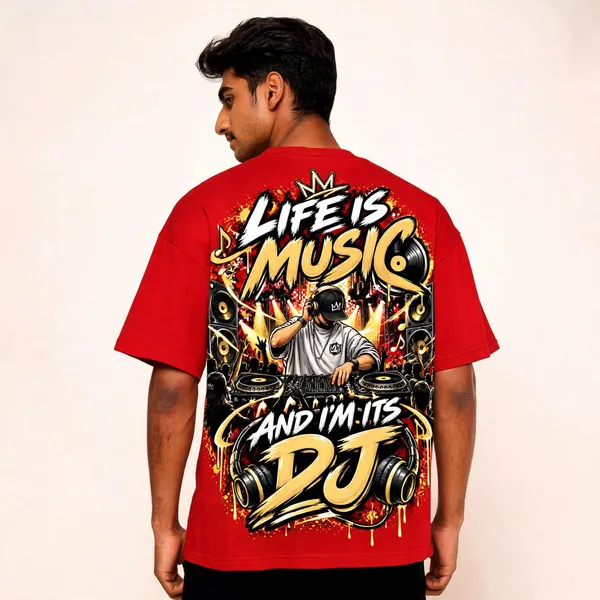Red_The_Beat_Master_Oversized_T-Shirt_Unisex