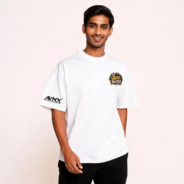White_The_Beat_Master_Oversized_T-Shirt_Unisex