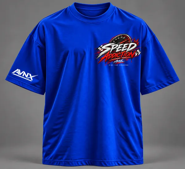 Royal_Blue_Speed_Addiction_Oversized_T-Shirt_Unisex