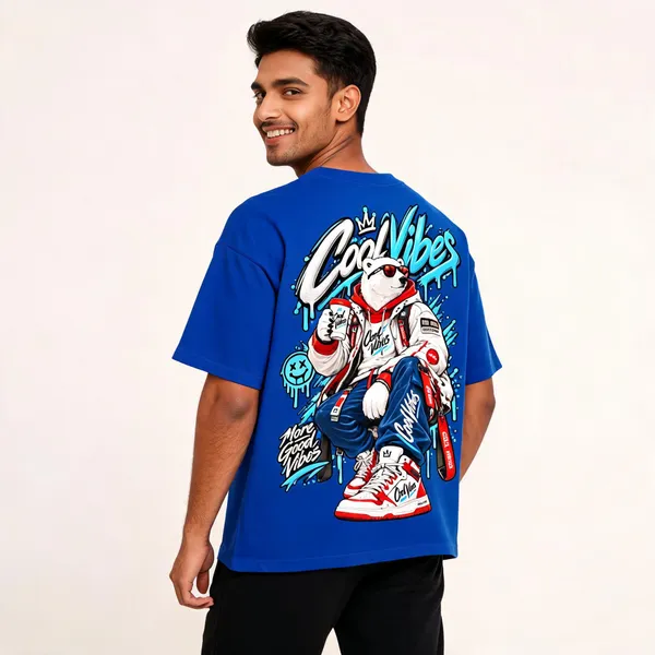 Blue_Graphic_Print_Crew_Neck_T-Shirt_Unisex