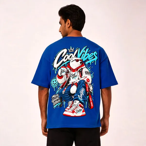Blue_Graphic_Print_Crew_Neck_T-Shirt_Unisex