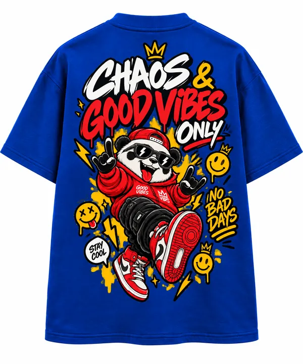 Royal_Blue_Good_Vibes_Only_No_Bad_Days_Oversized_T-Shirt_Unisex