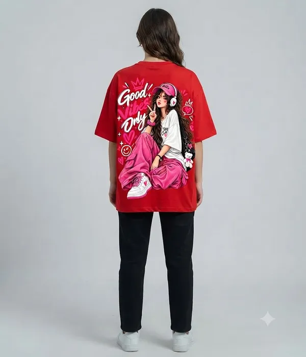 Red_Good_Vibes_Girl_Oversized_T-Shirt_Unisex