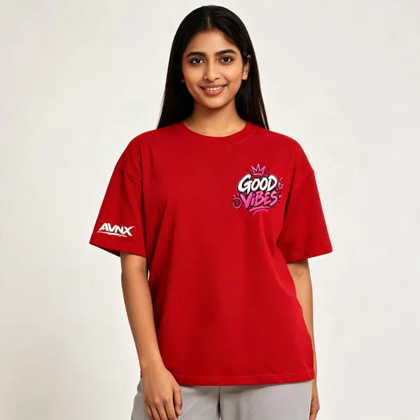 Red_Good_Vibes_Girl_Oversized_T-Shirt_Unisex