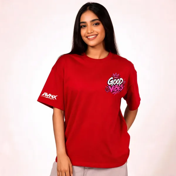 Red_Good_Vibes_Girl_Oversized_T-Shirt_Unisex