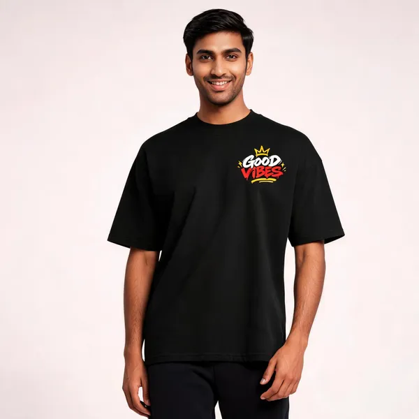 Black_Good_Vibes_Only_No_Bad_Days_Oversized_T-Shirt_Unisex