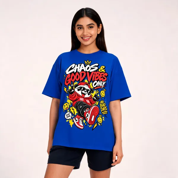 Royal_Blue_Good_Vibes_Only_No_Bad_Days_Oversized_T-Shirt_Unisex
