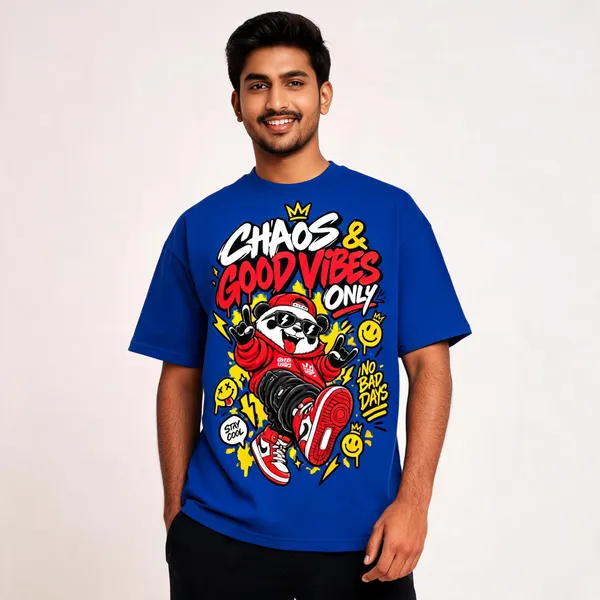 Royal_Blue_Good_Vibes_Only_No_Bad_Days_Oversized_T-Shirt_Unisex