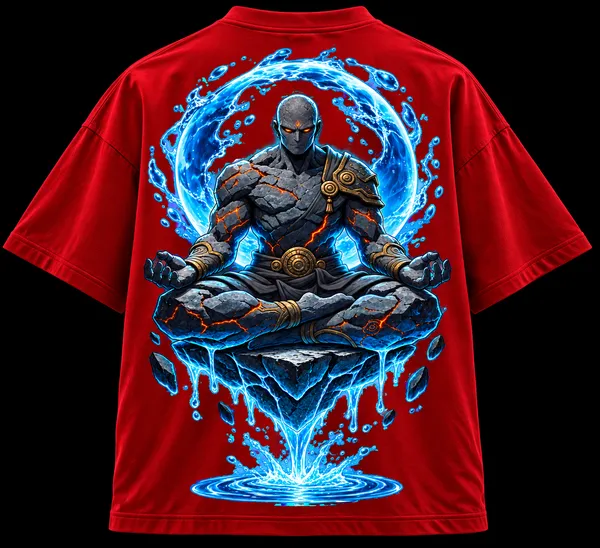 Red_Elemental_Monk_Oversized_T-Shirt_Unisex