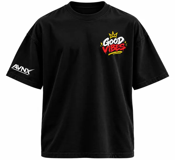 Black_Good_Vibes_Only_No_Bad_Days_Oversized_T-Shirt_Unisex