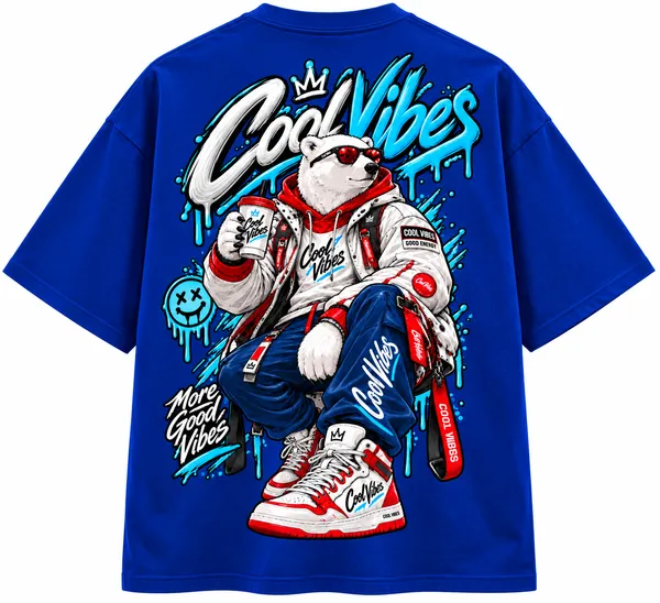 Blue_Graphic_Print_Crew_Neck_T-Shirt_Unisex