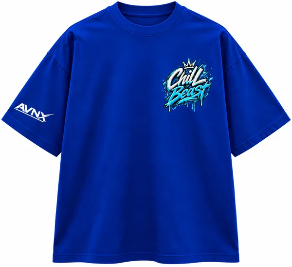 Blue_Graphic_Print_Crew_Neck_T-Shirt_Unisex