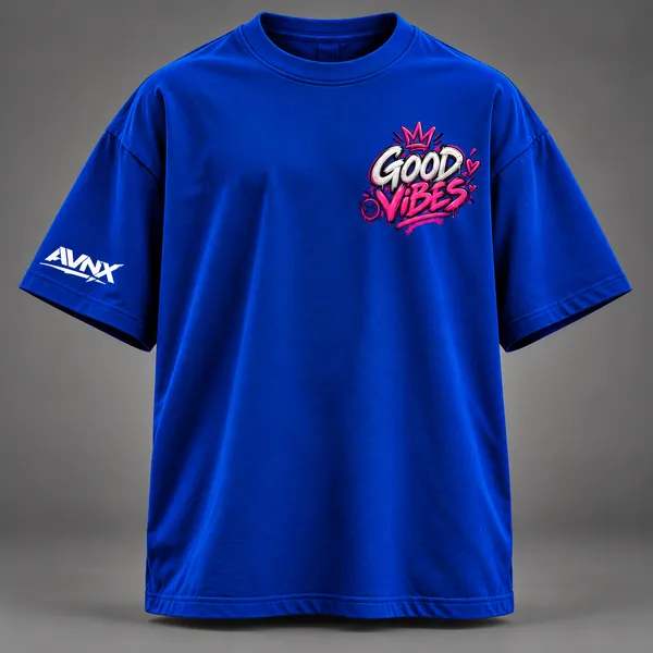 Royal_Blue_Good_Vibes_Girl_Oversized_T-Shirt_Unisex