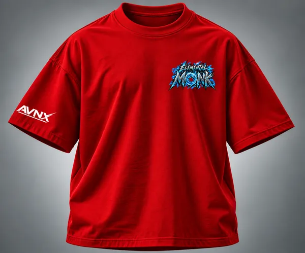 Red_Elemental_Monk_Oversized_T-Shirt_Unisex