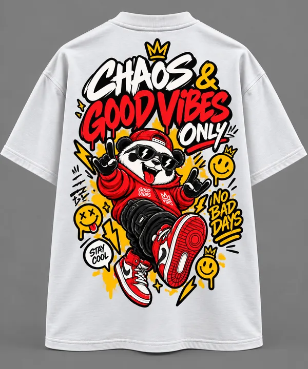 White_Good_Vibes_Only_No_Bad_Days_Oversized_T-Shirt_Unisex