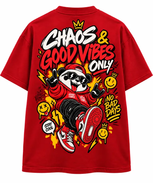 Red_Good_Vibes_Only_No_Bad_Days_Oversized_T-Shirt_Unisex