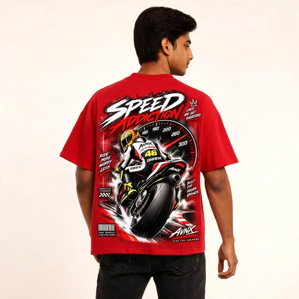Red_Speed_Addiction_Oversized_T-Shirt_Unisex