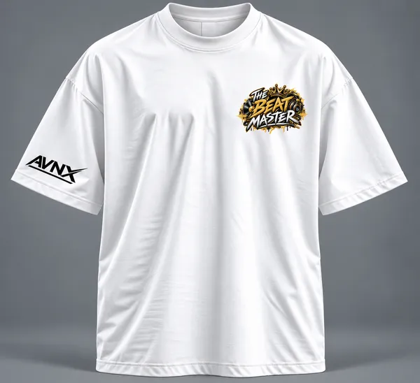 White_The_Beat_Master_Oversized_T-Shirt_Unisex